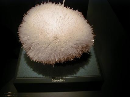 Mesolite.  Cool crystals<br>Location: <a href="https://www.google.com/maps/search/?api=1&query=38.89096,-77.02601" target="_new">Smithsonian National Museum of Natural History</a>